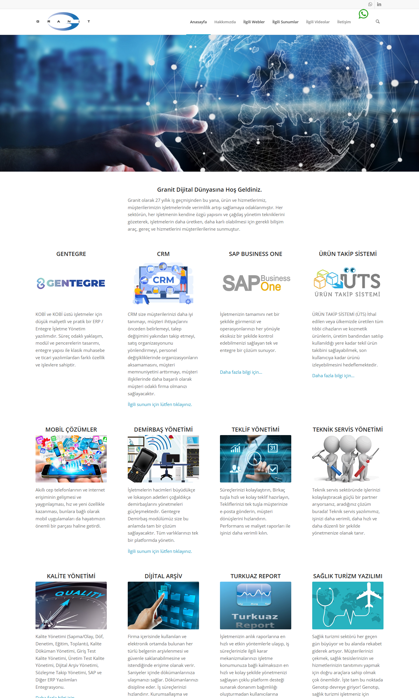 Eski site (granit.com.tr) — 2010'lar tasarımı, mobil/SEO zayıf